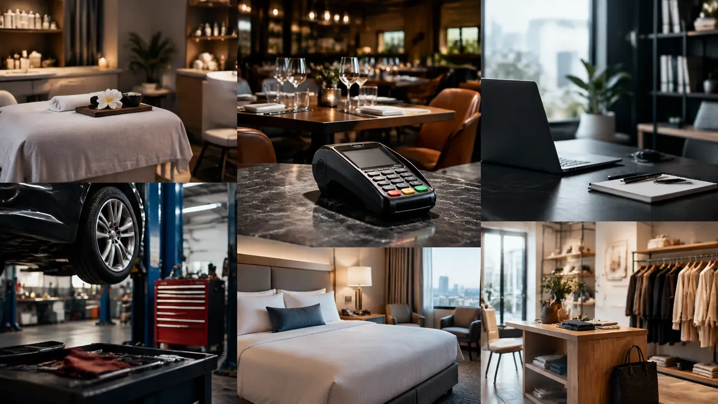 A Feenix payment terminal ready at a welcoming business counter